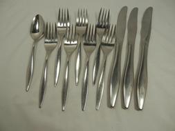 11 Pc. Lot TONE Stainless Flatware Oneida Knives, Salad Fork