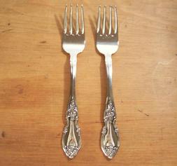 2 ONEIDA COMMUNITY LOUISIANA 18/8 GLOSSY STAINLESS STEEL SAL