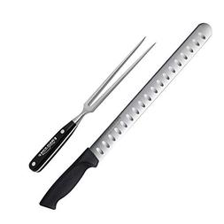 2 piece Prodigy 12 inch Slicer and Pro Series Carving Fork S