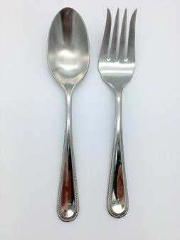 2 piece serving set Gorham BRAID Glossy 18/10 Stainless