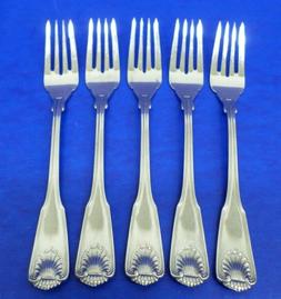 5 - Towle LONDON SHELL Satin Handle 18/8 Stainless KOREA Fla