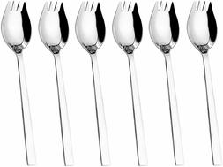 6-pack 18/10 Stainless Steel Sporks,8.2-inch Ice Cream spoon