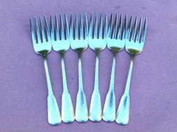 6 S.S.S. By Oneida YORKTOWNE Stainless Salad Forks