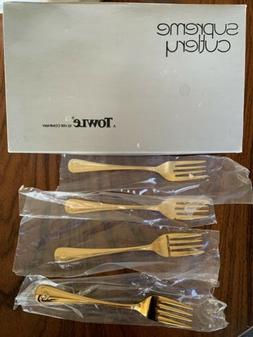 Towle Abbey Shell Supreme Cutlery Gold Plated Flatware Set O