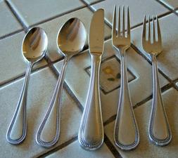 TOWLE BEADED ANTIQUE Continental 18/8 STAINLESS FLATWARE  YO