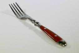 CHEFS BISTRO * RED WOODGRAIN FLATWARE *  Salad Fork  18/8 SS