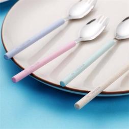 Stainless Steel Sporks Fruit Desserts Picnic Ice Cream Spoon
