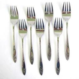 Lot Of 7 Vintage Flatware Roses