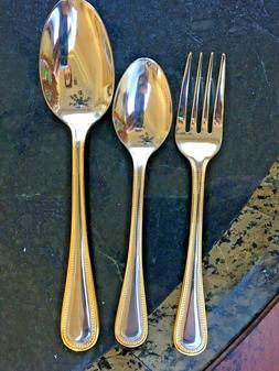 Wallace Continental Gold Bead Glossy 18/10 Stainless Flatwar