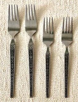 & 2 Salad Forks Black Accent ~ Japan