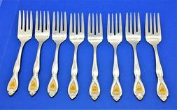 Customcraft CUS7 Ceramic Floral Stainless Flatware -- Set of