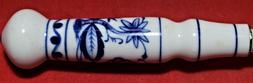 ABS700/DDR 18/10 stainless, porcelain handles, blue floral, 