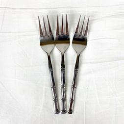 Exotic Bamboo Stainless Korea Flatware Set of 3 Salad Forks
