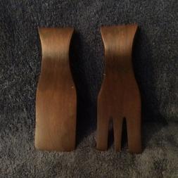 Fantastic Wooden, Salad Fork and Spoon Server, Teak?, K