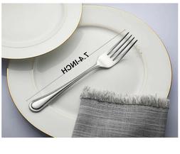Set Of 12 Stainless Steel 7-inch Hammered Salad Fruit Forks,