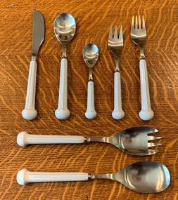 DENBY LANGLEY OFF WHITE PORCELAIN FLATWARE  *LORENZO MEDICI 