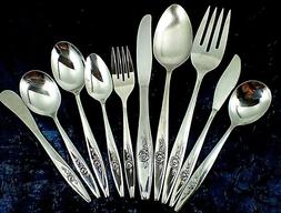 OneidaCraft Deluxe LASTING ROSE Stainless Flatware Sets & Gr