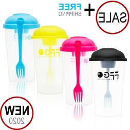 Leak-Proof Salad Shaker Lunch to Go Container Set Fresh Frui