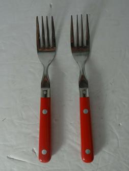 Washington Forge Mardi Gras Red Handle Stainless Set of 2 Sa