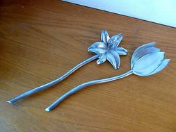 Mariposa Unique Salad Serving  Set   c.1992   Tulip & Blosso