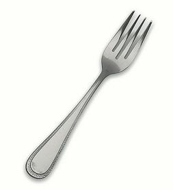 Oneida Pearl 18/0 Stainless Salad Fork Flatware Beaded Edge