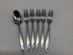 1 Soup Spoon Stainless Flatware Frosted