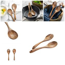 Salad Servers Acacia Wood Serving Utensils Food Salad Pasta 