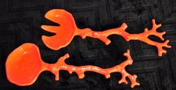 Salad Servers Faux Coral Fork and Spoon Set