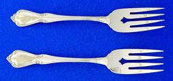 Set of 2 TWO Oneida CHATEAU Salad Dessert Fork 6 1/8" DLX St