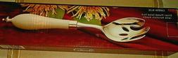 Silver Plated Salad Fork with Porcelain Handle. NIB. See Des
