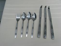 Oneida Stainless Orlando  Steak Knives, Teaspoons, Salad For