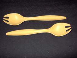TUPPERWARE VINTAGE 12" SALAD SERVING FORK SET of 2 SPOON SPO