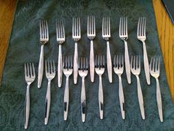 7 Dinner Forks Staybrite Gloss Modern Japan Euc