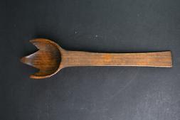 Wooden 12.5-Inch Serving Salad Pasta Three-Prong Fork Kitche