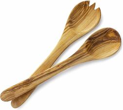 Wooden Salad Servers Set, Kitchen Utensils, Deep Spoon and F
